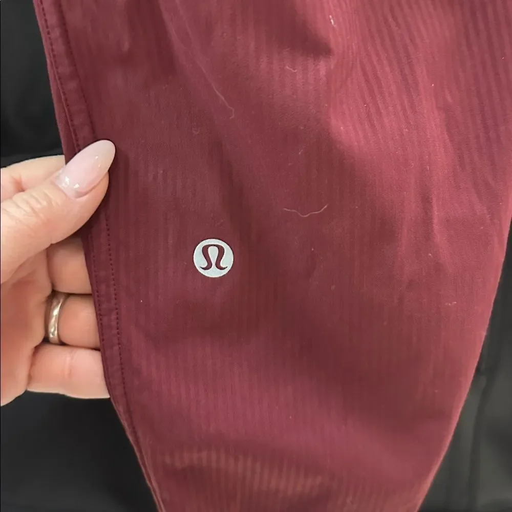 Lululemon Athletica Burgundy Track Pants